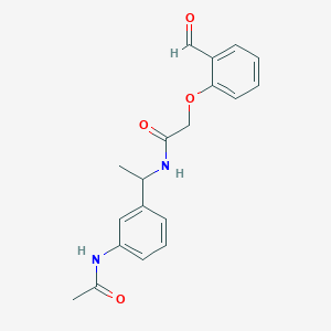 N-[1-(3-acetamidophenyl)ethyl]-2-(2-formylphenoxy)acetamide