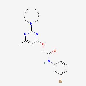 2-((2-(azepan-1-yl)-6-methylpyrimidin-4-yl)oxy)-N-(3-bromophenyl)acetamide