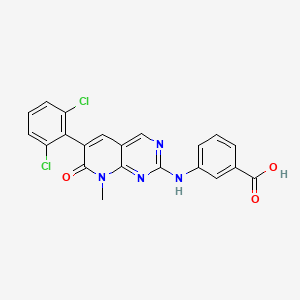 molecular formula C21H14Cl2N4O3 B2956238 PD 173955 analog 1 CAS No. 185039-99-0