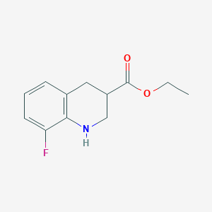 molecular formula C12H14FNO2 B2956243 Ethyl 8-fluoro-1,2,3,4-tetrahydroquinoline-3-carboxylate CAS No. 1706455-12-0