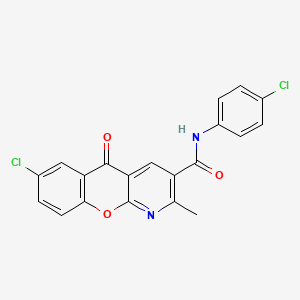 7-chloro-N-(4-chlorophenyl)-2-methyl-5-oxo-5H-chromeno[2,3-b]pyridine-3-carboxamide