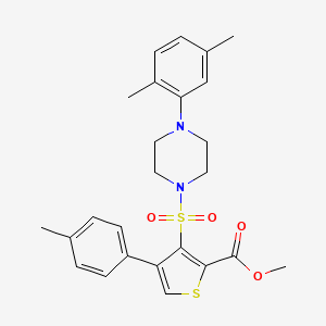 Methyl 3-{[4-(2,5-dimethylphenyl)piperazin-1-yl]sulfonyl}-4-(4-methylphenyl)thiophene-2-carboxylate