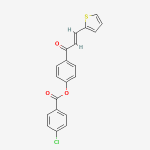 4-(3-(2-Thienyl)acryloyl)phenyl 4-chlorobenzenecarboxylate