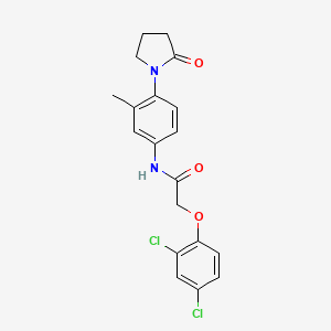 2-(2,4-dichlorophenoxy)-N-(3-methyl-4-(2-oxopyrrolidin-1-yl)phenyl)acetamide