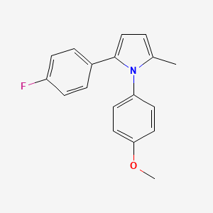 molecular formula C18H16FNO B2956255 2-(4-fluorophenyl)-1-(4-methoxyphenyl)-5-methyl-1H-pyrrole CAS No. 478245-40-8