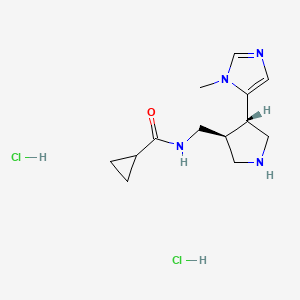 N-[[(3S,4S)-4-(3-Methylimidazol-4-yl)pyrrolidin-3-yl]methyl]cyclopropanecarboxamide;dihydrochloride