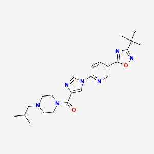 (1-{5-[3-(tert-butyl)-1,2,4-oxadiazol-5-yl]-2-pyridyl}-1H-imidazol-4-yl)(4-isobutylpiperazino)methanone