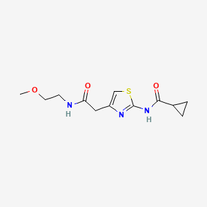 N-(4-(2-((2-methoxyethyl)amino)-2-oxoethyl)thiazol-2-yl)cyclopropanecarboxamide