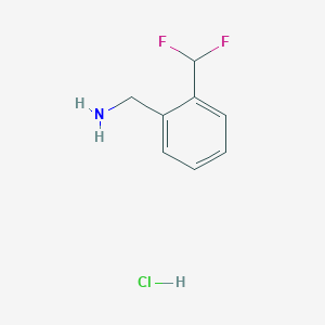 molecular formula C8H10ClF2N B2956276 2-Difluoromethyl-benzylamine hydrochloride CAS No. 1951439-00-1