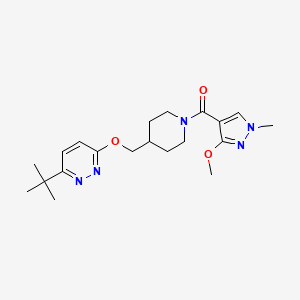 [4-[(6-Tert-butylpyridazin-3-yl)oxymethyl]piperidin-1-yl]-(3-methoxy-1-methylpyrazol-4-yl)methanone