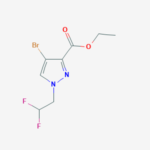 ethyl 4-bromo-1-(2,2-difluoroethyl)-1H-pyrazole-3-carboxylate