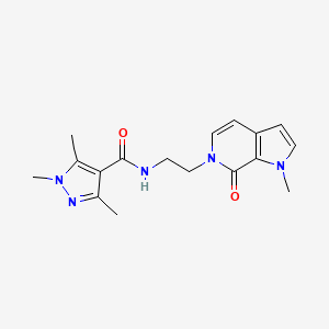 1,3,5-trimethyl-N-(2-(1-methyl-7-oxo-1H-pyrrolo[2,3-c]pyridin-6(7H)-yl)ethyl)-1H-pyrazole-4-carboxamide