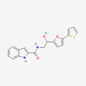 molecular formula C19H16N2O3S B2956305 N-{2-hydroxy-2-[5-(thiophen-2-yl)furan-2-yl]ethyl}-1H-indole-2-carboxamide CAS No. 2309192-75-2