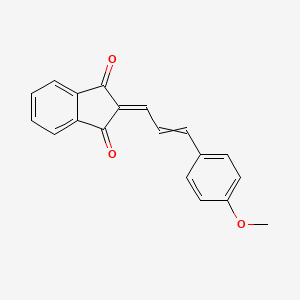 molecular formula C19H14O3 B2956323 2-[3-(4-甲氧基苯基)丙-2-烯基]-茚满-1,3-二酮 CAS No. 29874-38-2