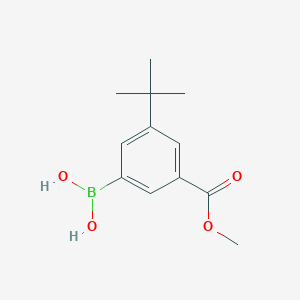 molecular formula C12H17BO4 B2956324 Benzoic acid, 3-borono-5-(1,1-dimethylethyl)-, 1-methyl ester CAS No. 193905-91-8