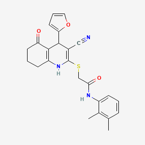 2-{[3-cyano-4-(furan-2-yl)-5-hydroxy-4,6,7,8-tetrahydroquinolin-2-yl]sulfanyl}-N-(2,3-dimethylphenyl)acetamide