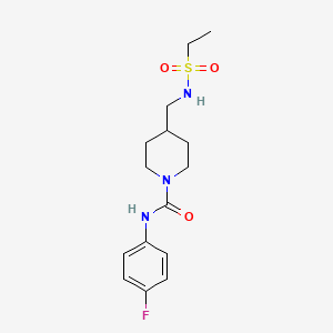 4-(ethylsulfonamidomethyl)-N-(4-fluorophenyl)piperidine-1-carboxamide