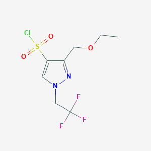 3-(ethoxymethyl)-1-(2,2,2-trifluoroethyl)-1H-pyrazole-4-sulfonyl chloride