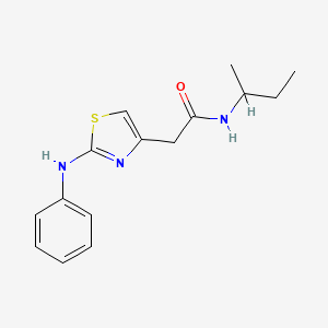 molecular formula C15H19N3OS B2956337 N-(sec-butyl)-2-(2-(phenylamino)thiazol-4-yl)acetamide CAS No. 1040677-67-5