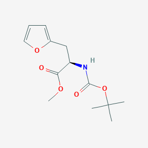 molecular formula C13H19NO5 B2956353 Methyl (2R)-3-(furan-2-yl)-2-[(2-methylpropan-2-yl)oxycarbonylamino]propanoate CAS No. 2089245-30-5
