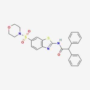 N-(6-(morpholinosulfonyl)benzo[d]thiazol-2-yl)-2,2-diphenylacetamide