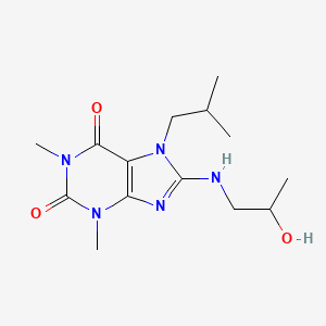 8-((2-hydroxypropyl)amino)-7-isobutyl-1,3-dimethyl-1H-purine-2,6(3H,7H)-dione