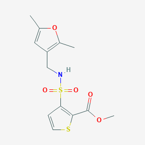 molecular formula C13H15NO5S2 B2956388 methyl 3-{[(2,5-dimethylfuran-3-yl)methyl]sulfamoyl}thiophene-2-carboxylate CAS No. 1351588-13-0