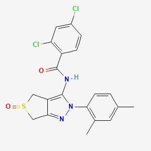 2,4-dichloro-N-(2-(2,4-dimethylphenyl)-5-oxido-4,6-dihydro-2H-thieno[3,4-c]pyrazol-3-yl)benzamide