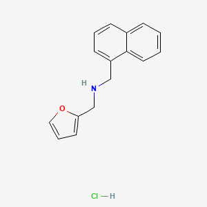 molecular formula C16H16ClNO B2956413 [(Furan-2-yl)methyl][(naphthalen-1-yl)methyl]amine hydrochloride CAS No. 1050480-55-1