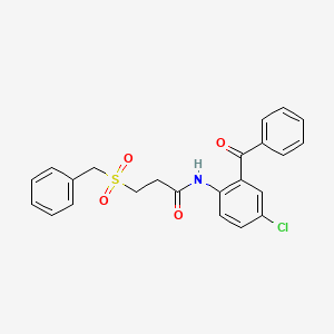 molecular formula C23H20ClNO4S B2956442 N-(2-benzoyl-4-chlorophenyl)-3-(benzylsulfonyl)propanamide CAS No. 880336-03-8