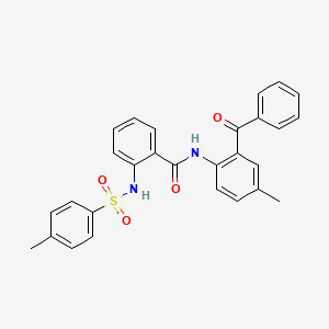 molecular formula C28H24N2O4S B2956468 N-(2-BENZOYL-4-METHYLPHENYL)-2-(4-METHYLBENZENESULFONAMIDO)BENZAMIDE CAS No. 313274-93-0