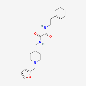 molecular formula C21H31N3O3 B2956476 N1-(2-(cyclohex-1-en-1-yl)ethyl)-N2-((1-(furan-2-ylmethyl)piperidin-4-yl)methyl)oxalamide CAS No. 953230-08-5