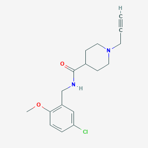 molecular formula C17H21ClN2O2 B2956485 N-[(5-chloro-2-methoxyphenyl)methyl]-1-(prop-2-yn-1-yl)piperidine-4-carboxamide CAS No. 1333520-82-3