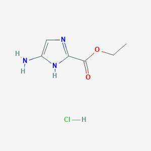 molecular formula C6H10ClN3O2 B2956488 ethyl 4-amino-1H-imidazole-2-carboxylate hydrochloride CAS No. 2044901-79-1