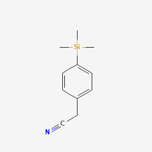 molecular formula C11H15NSi B2956497 2-[4-(Trimethylsilyl)phenyl]acetonitrile CAS No. 17983-41-4