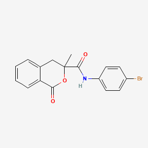molecular formula C17H14BrNO3 B2956499 N-(4-bromophenyl)-3-methyl-1-oxo-3,4-dihydro-1H-2-benzopyran-3-carboxamide CAS No. 709000-35-1