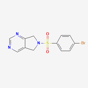 molecular formula C12H10BrN3O2S B2956507 6-(4-bromobenzenesulfonyl)-5H,6H,7H-pyrrolo[3,4-d]pyrimidine CAS No. 1705766-11-5