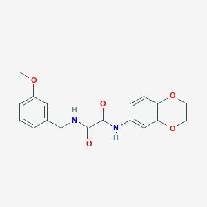 molecular formula C18H18N2O5 B2956533 N1-(2,3-dihydrobenzo[b][1,4]dioxin-6-yl)-N2-(3-methoxybenzyl)oxalamide CAS No. 941894-50-4