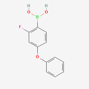molecular formula C12H10BFO3 B2956582 (2-Fluoro-4-phenoxyphenyl)boronic acid CAS No. 1414356-30-1