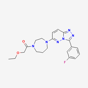 2-Ethoxy-1-[4-[3-(3-fluorophenyl)-[1,2,4]triazolo[4,3-b]pyridazin-6-yl]-1,4-diazepan-1-yl]ethanone