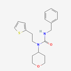 3-benzyl-1-(tetrahydro-2H-pyran-4-yl)-1-(2-(thiophen-2-yl)ethyl)urea