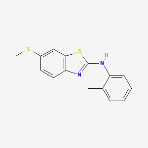 molecular formula C15H14N2S2 B2956592 N-(2-methylphenyl)-6-(methylsulfanyl)-1,3-benzothiazol-2-amine CAS No. 890960-19-7