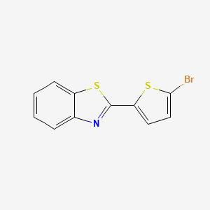 molecular formula C11H6BrNS2 B2956593 2-(5-Bromothiophen-2-yl)-1,3-benzothiazole CAS No. 198566-03-9