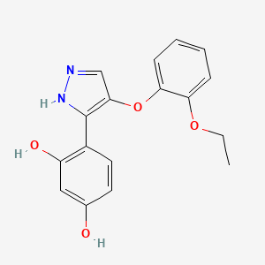 4-(4-(2-ethoxyphenoxy)-1H-pyrazol-3-yl)benzene-1,3-diol