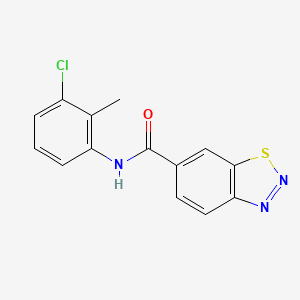 molecular formula C14H10ClN3OS B2956600 N-(3-chloro-2-methylphenyl)-1,2,3-benzothiadiazole-6-carboxamide CAS No. 950243-93-3