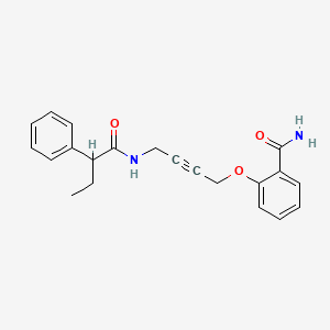 2-((4-(2-Phenylbutanamido)but-2-yn-1-yl)oxy)benzamide