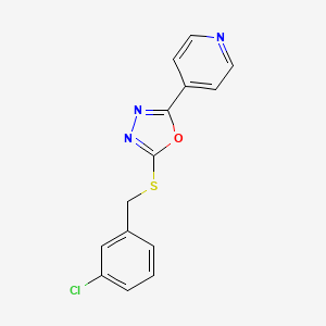 2-(3-Chlorobenzylthio)-5-(4-pyridyl)-1,3,4-oxadiazole