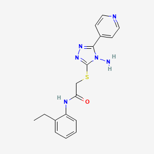 2-{[4-amino-5-(pyridin-4-yl)-4H-1,2,4-triazol-3-yl]sulfanyl}-N-(2-ethylphenyl)acetamide