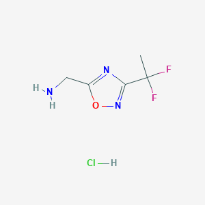 [3-(1,1-Difluoroethyl)-1,2,4-oxadiazol-5-yl]methanamine hydrochloride