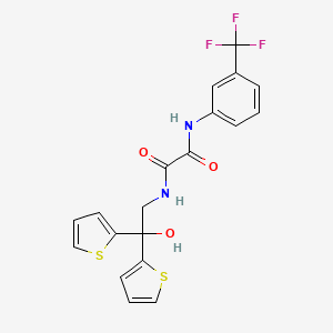 N1-(2-hydroxy-2,2-di(thiophen-2-yl)ethyl)-N2-(3-(trifluoromethyl)phenyl)oxalamide
